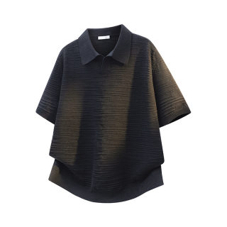 Embroidered Turn-Down Collar Polo Shirt for Men | Japanese Fresh Style 6