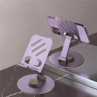 Phone holder — aluminum alloy desktop stand with 360-degree rotation 4
