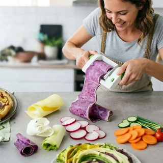 Multi-Function Vegetable & Fruit Slicer | Manual Rotary Peeler 6