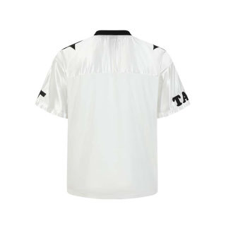 Leopard Print Contrast Mesh Short Sleeve Shirt | American Vintage Pullover 2