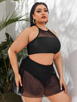 Plus Size Mesh bikini set 6