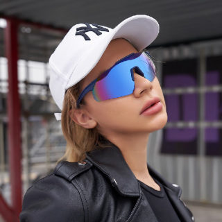 Colorful One-Piece Lens Sport Cycling Sunglasses