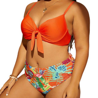 Plus Size Floral bikini set 5