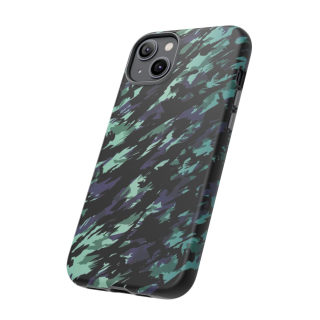 Teal Black Abstract Camo Phone Case 105
