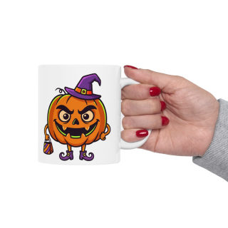 Trick or Treat Pumpkin Candy Mug | Halloween Ceramic Coffee Cup 18