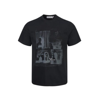Distressed Dark Style Portrait Letter Print Casual T-Shirt 3