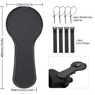 Extra-Large Chair Armrest Pad with Mouse Barrier and Wrist Support 3