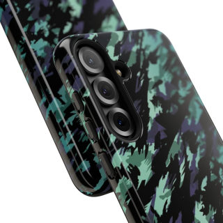 Teal Black Abstract Camo Phone Case 122