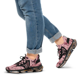 Pink Digital Camo Men's Mesh Sneakers | Athletic Running Shoes 19