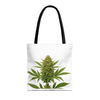 Cannabis Bud Illustration Tote | Botanical Cannabis Plant Tote 2