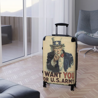 Uncle Sam Want You design Suitcase | Vintage American Poster luggage 14