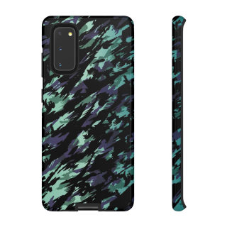 Teal Black Abstract Camo Phone Case 16