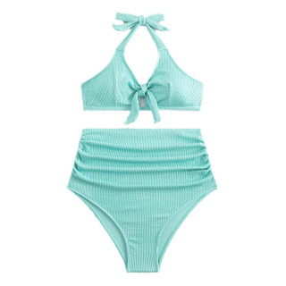 Plus Size Solid Color bikini set 5