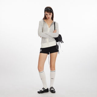 Striped Reversible Zip-Up Hoodie for Women | Long Sleeve Cropped 3