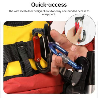 Arborist Climbing Harness | Quickdraw Carabiners for Rock Climbing & Rescue 4