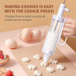 Cookie Press Gun Set with Nozzles, Full Baking Kit 2