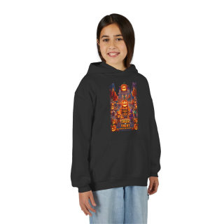 Spooky Pumpkin Patch Trick or Treat Kids Hoodie 35