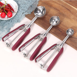 304 Stainless Steel Ice Cream & Fruit Scoop | Dessert Scoop 6