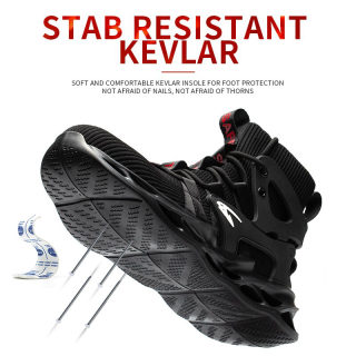 Men's Non-Slip Breathable Safety Work Shoes, up to Size 48 4