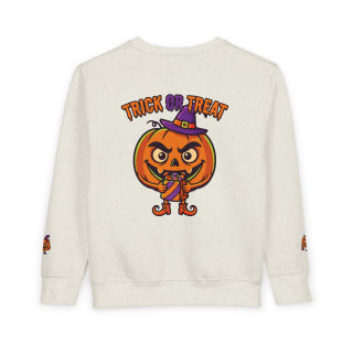 Jack-o'-Lantern Witch Pumpkin Toddler Sweatshirt 10