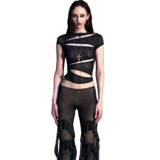 Hollow-Out Waist-Hugging Niche Top | Women's 5