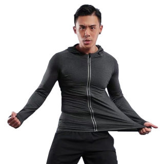 Men's Large Size Running Jacket | Hooded Breathable Quick-Dry Reflective