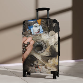 Mechanic Ball Bearing Close-Up Suitcase | Industrial Workshop Travel Luggage 11
