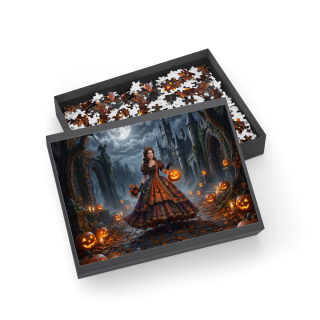 Victorian Pumpkin Lantern Halloween Puzzle 3