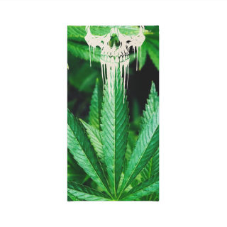 Marijuana Leaf Skull Neck Gaiter 2