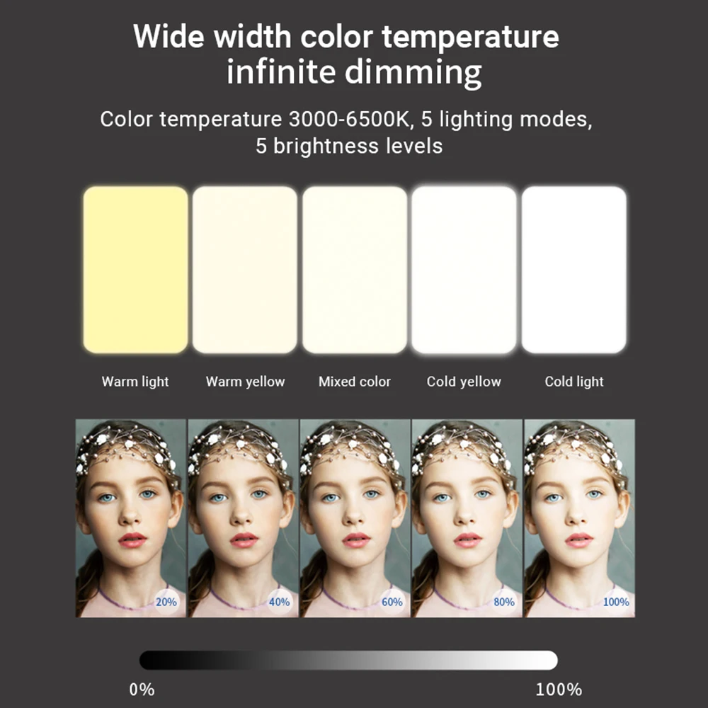 Mini Portable Phone Fill Light | 5 Color Temperature Video Conference Light 3
