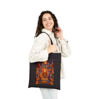 Halloween Pumpkin Patch Trick or Treat Tote | Haunted Town Jack-o'-Lanterns 14