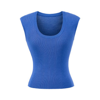 Sleeveless U-Neck Knitted Top 4