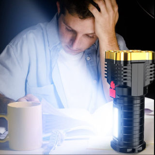 5-LED Rechargeable Work Flashlight with Side Light, USB Charging
