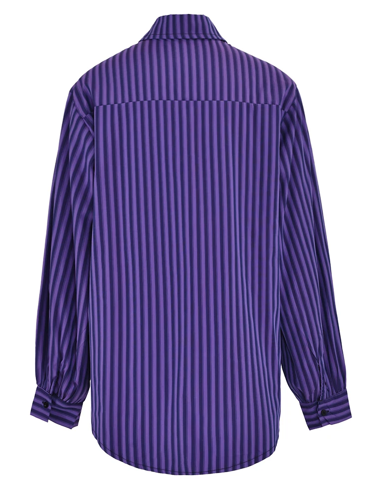 Asymmetric Design Loose Casual Long Sleeve Shirt 5
