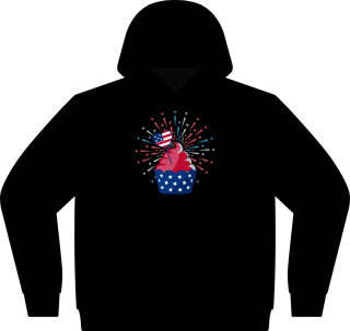 Patriotic cupcake with sparkler hoodie 3
