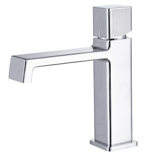 Black Square Countertop Basin with Chrome Faucet 5