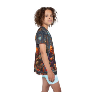 Jack-O'-Lantern Trick-or-Treaters Kids Jersey 10