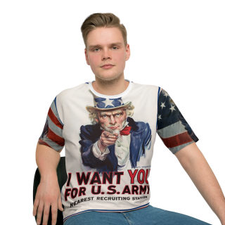 Uncle Sam I Want You poster T-Shirt | All-Over Print 7