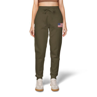American flag embroidered sweatpants 35