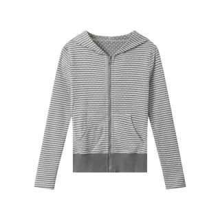 Striped Reversible Zip-Up Hoodie for Women | Long Sleeve Cropped 6