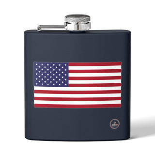American flag flask, stainless steel 6oz 10