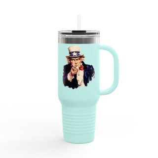 Uncle Sam Pointing Travel Mug | 40oz Insulated Patriotic Tumbler 14