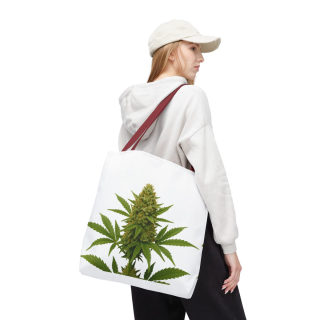 Cannabis Bud Illustration Tote | Botanical Cannabis Plant Tote 66