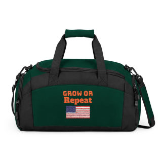Grow or Repeat American Flag Gym Bag | Patriotic Cross-Stitch Design 12