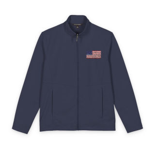 Distressed American Flag Jacket | Soft Shell Jacket