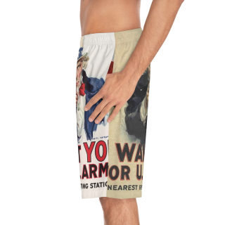 Uncle Sam I Want You board shorts | Men's Board Shorts, Patriotic USA Print 5