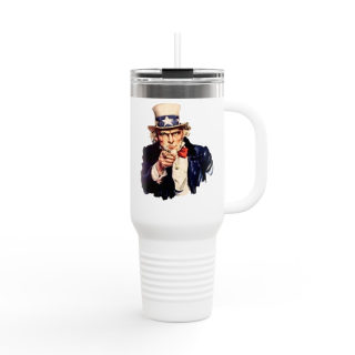 Uncle Sam Pointing Travel Mug | 40oz Insulated Patriotic Tumbler 9