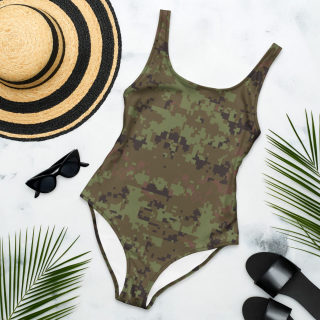 One-piece swimsuit, digital green camo 8