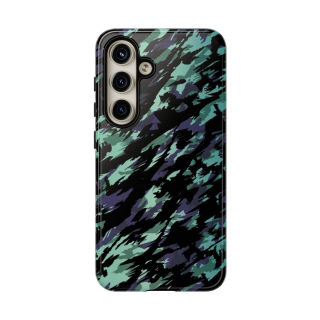 Teal Black Abstract Camo Phone Case 69