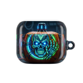 Neon Skull Pumpkin AirPod Case 4